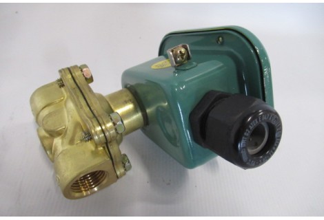 Messing magneetventiel 2/2-weg G1/2 inch NC, 24V NEW